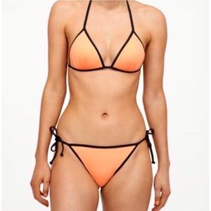 H&M | Orange & Black Trim Bikini